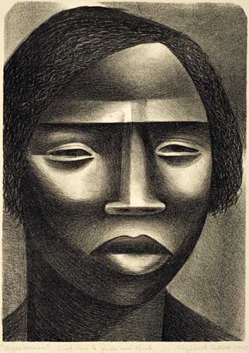ELIZABETH CATLETT (1915 -  ) Negro Woman.